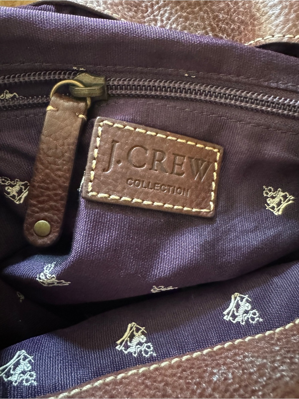 Vintage J.Crew Collection - Zebra Calf Hair Leather Hobo Bag, Circa 2000s - Picture 10 of 11